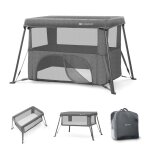 Lit parapluie kinderkraft cami 3 en 1 compact et l�ger avec sommier r�glable, parc enfant et sac � dos ...