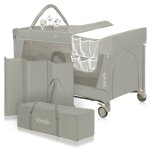 Lit parapluie parc b�b� 3en1 flower 0 - 36 mois avec pliage rapide et roulettes cappuccino