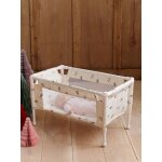 Lit parapluie pour poupon retro flower cru