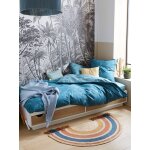 Lit plateforme enfant avec tiroirs school blanc / bois