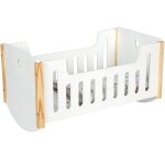 Lit de poup�e � bercer little button blanc