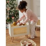 Lit poupon en bois fsc et cannage posie blanc