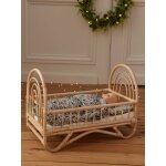 Lit pour poupon en rotin beige Lit pour poupon en rotin beige