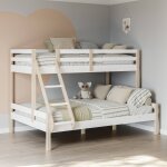 Lits superpos�s 2 couchages - gain de place - gamme evy blanc