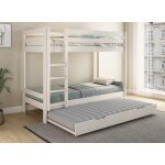 Lit superpos� 3 places en pin massif typo blanc