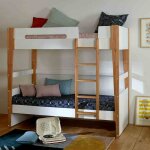 Lit superpos modulable bois massif romy blanc et bois