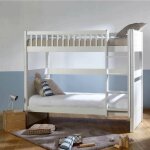 Lit superpos modulable bois massif victoria blanc