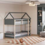 Lits superpos�s montessori - gamme oscar vert kaki