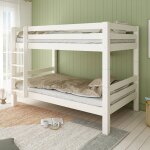 Lit superposé séparable extra - solide en bois massif hercule blanc Lit superposé séparable extra - solide en bois massif hercule blanc