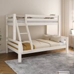 Lit superposé séparable extra - solide en bois massif hercule blanc Lit superposé séparable extra - solide en bois massif hercule blanc