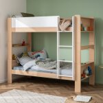 Lit superpos� s�parable en h�tre ars�ne blanc - bois