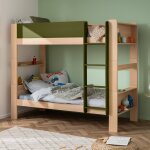 Lit superpos� s�parable en h�tre ars�ne vert - bois