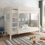 Lit superpos� s�parable pin massif achille blanc