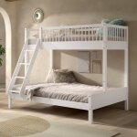 Lit superpos� trois places en h�tre massif aubane blanc