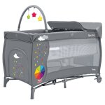 Lit de voyage complet parapluie gris