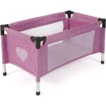 Lit de voyage pour poup�es rose
