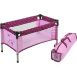 Lit de voyage pour poupes rose
