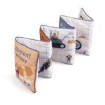 Livre d'activités en tissu busy builders bleu & gris Livre d'activités en tissu busy builders bleu & gris