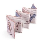 Livre d'activits en tissu teeny toes rose