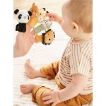 Livre b�b� d'�veil + peluches tanzanie blanc