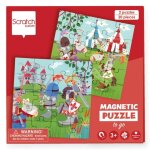 Livre de puzzle magntique - chevaliers multicolor