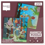 Livre de puzzle magntique - dragons multicolor