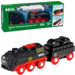 Locomotive � piles � vapeur noir