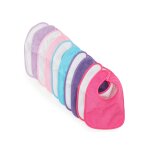 Lot de 10 bavoirs bb en coton impermable 10x violet