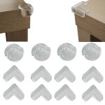 Lot de 12 coins de table transparent