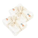Lot de 12 lingettes lavables coton bio ananas