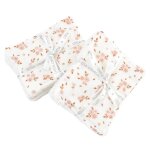 Lot de 12 lingettes lavables coton bio fleurs roses
