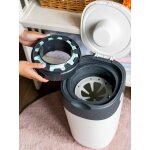 Lot de 12 recharges pour poubelles � couches tec et twist & click sangenic en plastique recycl� gris