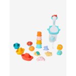 Lot de 16 jouets de bain avec panier multicolore Lot de 16 jouets de bain avec panier multicolore