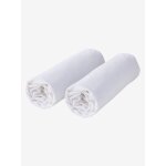 Lot de 2 alses ponge impermable anti - bactriens traite sanitized blanc