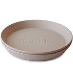 Lot de 2 assiettes rondes vanille