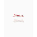 Lot de 2 barrettes  cheveux avec rubans grecs beige clair