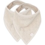 Lots de 2 bavoirs bandana en coton nougat