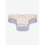 Lot de 2 bavoirs manches longues l�ssig lilas