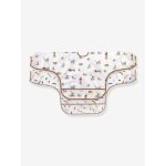 Lot de 2 bavoirs manches longues l�ssig little mateys royal bleu