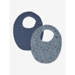 Lot de 2 bavoirs naissance bleu imprim