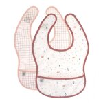 Lot de 2 bavoirs  poche garden explorer escargot multicolore