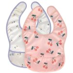 Lot de 2 bavoirs  poche happy fruits cerise multi - coloured