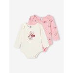 Lot de 2 bodies b�b� disney minnie rose