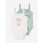 Lot de 2 bodies b�b� � fines bretelles disney bambi menthe
