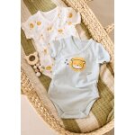 Lot de 2 bodies b�b� manches courtes ouverture crois�e elio bleu