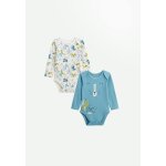 Lot de 2 bodies b�b� manches longues oscar bleu