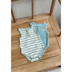 Lot de 2 bodies b�b� sans manches en �ponge cayo coco bleu