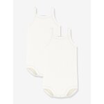 Lot de 2 bodies � bretelles blanc