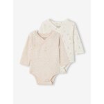 Lot de 2 bodies naissance manches longues �cru
