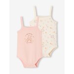 Lot de 2 bodies sans manches winnie l'ourson rose p�le